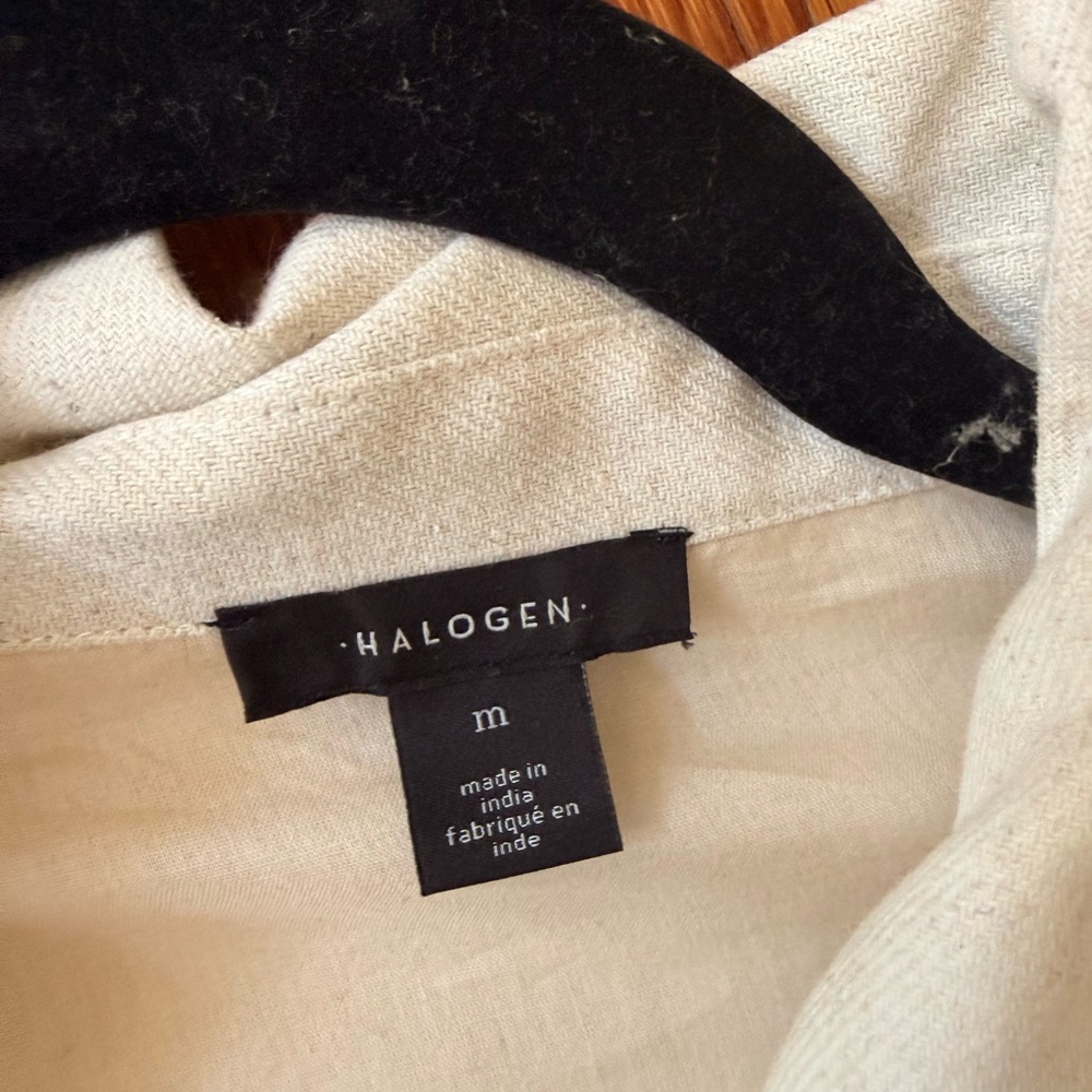 Halogen Light Cream Button-Front Jacket - Picture 2 of 2